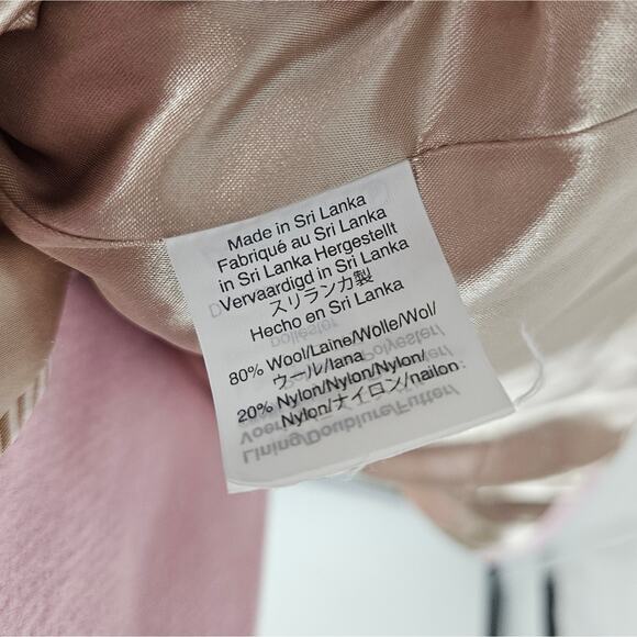 J Crew Pink Italian Stadium Cloth Wool Blend Cocoon Coat 0 - Picture 8 of 10